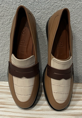 ECCO Women's Dress Classic 15 Leather Loafer Shoe EU 40 US 9-9.5 Tan Preppy  NWB | eBay