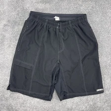 Canari Shorts Mens Large Padded Gel Black Cycling Pockets 10" Inseam