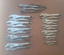 Lot Of 12 Various Vintage Petersen Dewitt Vise Grip Locking Pliers USA