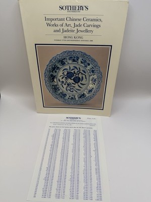 Sotheby's Important Chinese Ceramics Hong Kong Sale Catalog 1988