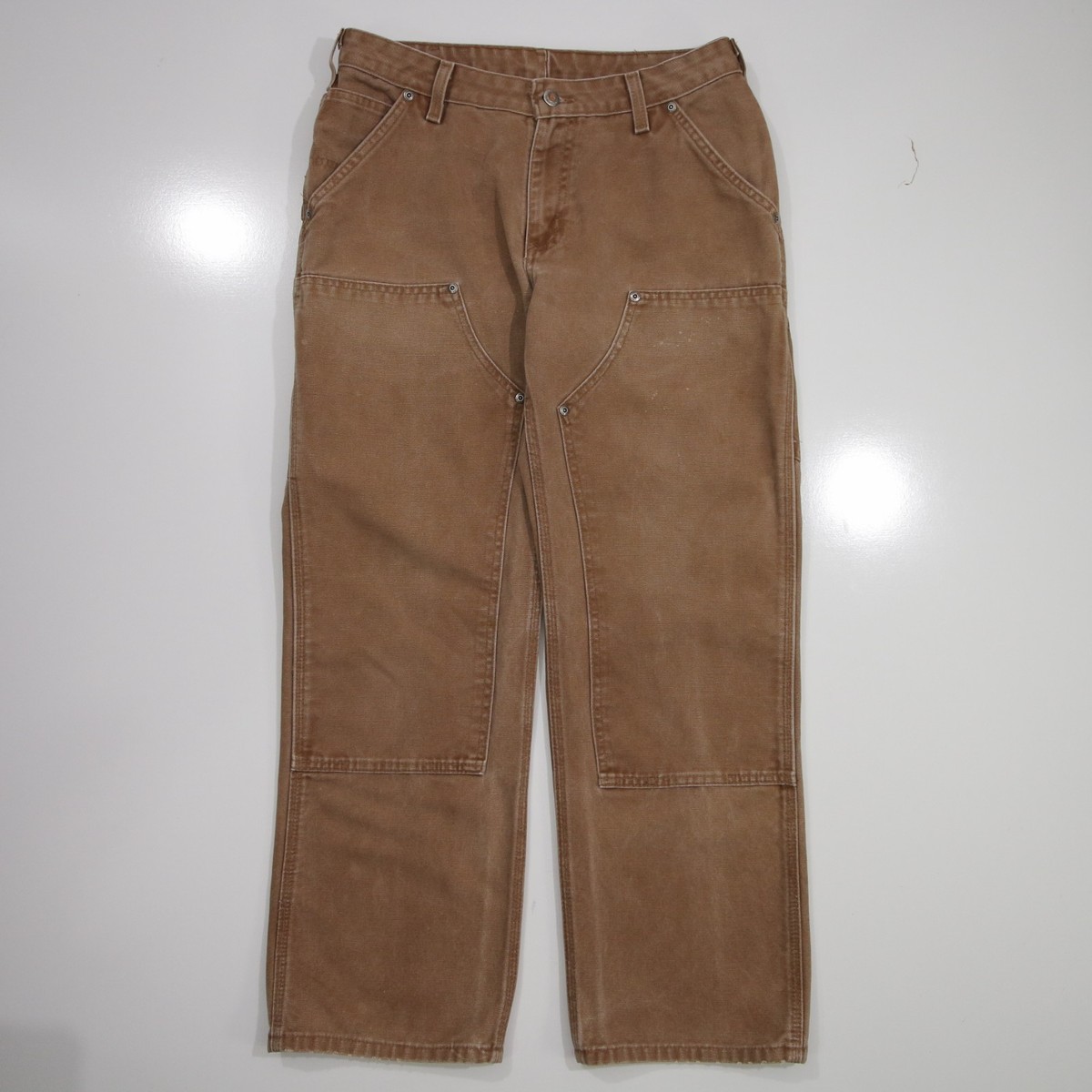 Carhartt WB136 BRN Double Knee Work Pants Women's 8x30 (Fits 30x29