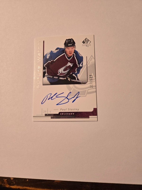 2006-07 SP Authenic Paul Stastny 174 Avalanche Rookie Card   autograph  317/999