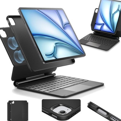 Hülle mit Keyboard, Tastatur für iPad Air 11 ZollM3/M2, 2025/2024, Pro 114th/...