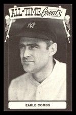 1973 TCMA All-Time Greats Earle Combs Yankees EX-MT+ *d1