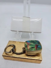 Vintage Sankyo Japan Music Box Floral Keychain  - "Love Story"