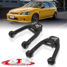 Black Adjustable Front Upper Control Arm Camber Kit For 1996-2000 Honda Civic EK