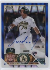 2023 Topps Chrome Rookie Blue RayWave Refractor 44/150 Jordan Diaz Auto w5p