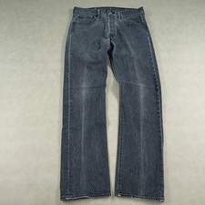 Levi 501 Jeans Mens 32x32 Denim Button Fly Straight Leg Faded Gray Fits 31x30 