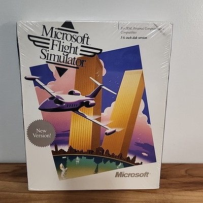 MICROSOFT FLIGHT SIMULATOR version 3: New, Sealed, 1988, 5.25  Disk, IBM/DOS