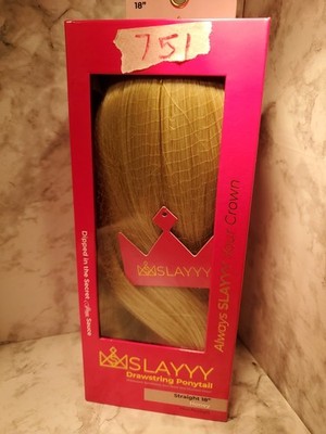 SLAYYY Drawstring Ponytail 18'' Straight Honey Blonde Gorgeous *New in box