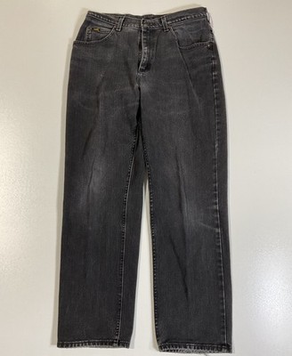 Vintage Lee Black Denim Jeans 32x31 Made In USA Workwear Normcore Dad 90s