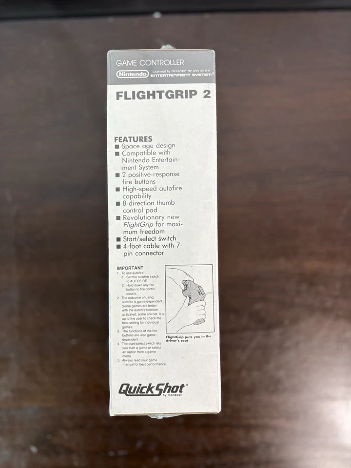QuickShot Flight Grip 2 Nintendo NES Controller BRAND NEW SEALED - Image 2 of 4