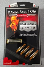 Hohner MBC Marine Band 5-Pack Diatonic Harmonica Set With Case, Open Box
