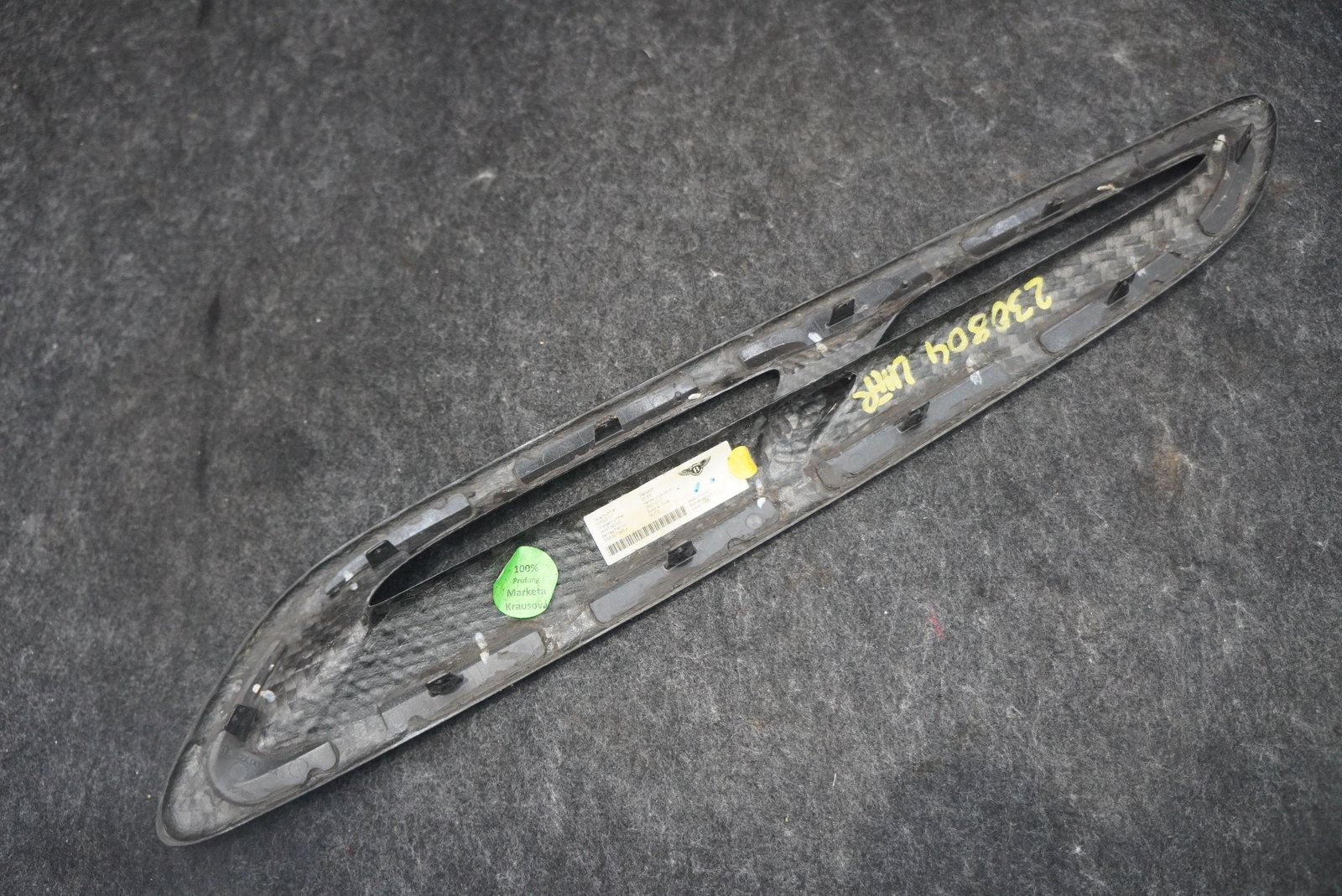 Left Hood Air Vent Carbon Fiber Cover Trim 3W8807945A Bentley Continental GTC 16