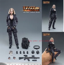 VERYCOOL 1/12 VCF-3005Black MC Camouflage Female Soldier Vera Action Figure