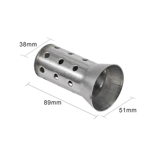 2x Universal 51mm Motorcycle Exhaust Pipe Can Muffler Baffle DB Killer Silencer - Picture 9 of 11