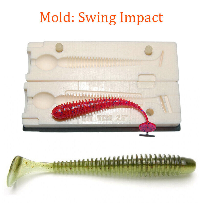 Mold Swing Impact Soft Plastic Fishing Lure Bait Making 3 - 4.5