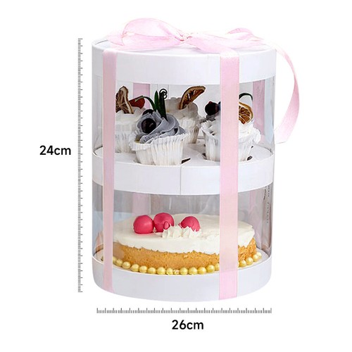Large Clear PVC Gift Boxes Cake Candy Packaging Transparent Boxes Wedding Decor - Picture 41 of 42