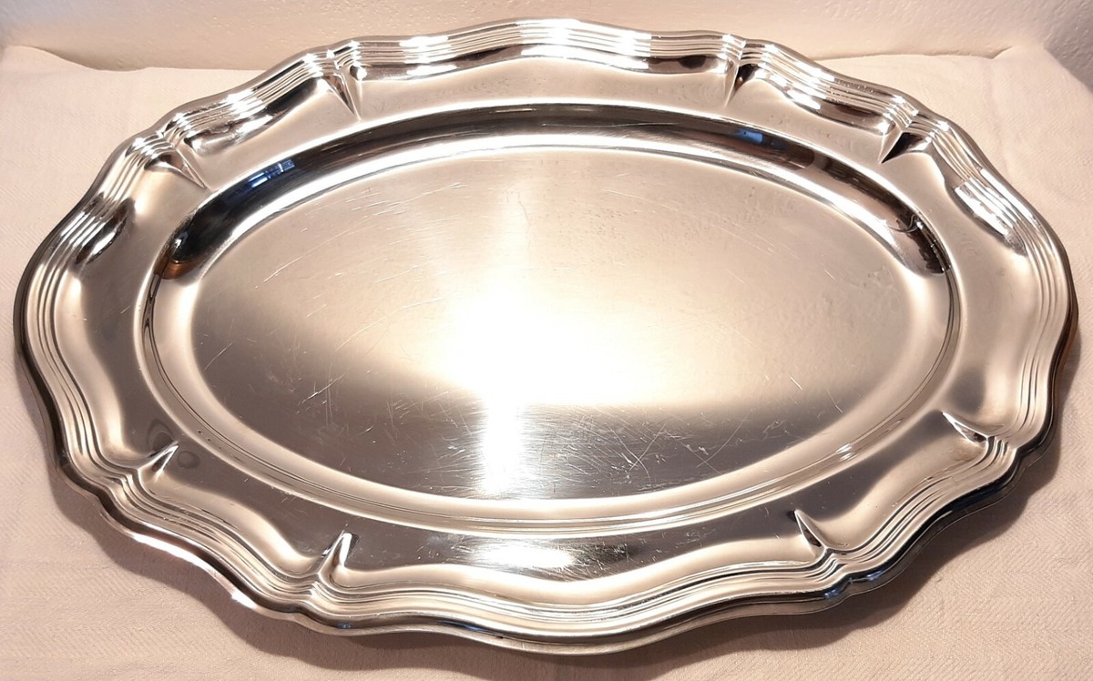 Vassoio Ovale Pinti INOX 40 Cm - Acciaio Inox 18/10, Made In Italy, Per Portata - Foto 6
