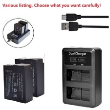 Battery or USB Dual Charger for Leica BP-DC12  Leica V-Lux 4 Leica Q Typ 116 