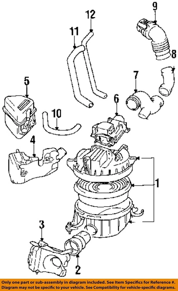 Used Air Cleaner Assembly fits: 1995 Toyota 4 runner 6 cylinder 3VZE engine Grad Foto 3 de 4