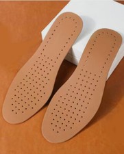 2 pairs Genuine Leather Insoles Shoe Inserts Boot Repair Mens Women Comfort Pads