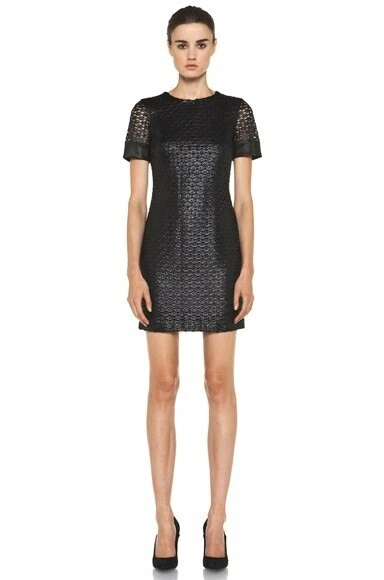 DVF Диана фон Furstenberg черный мини-платье кружева новый Синди блестящая вышивка LBD 6 - Изображение 3 из 4