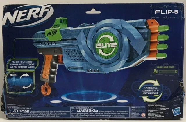 Nerf Elite 2.0 Flipshots Flip-8 Blaster, 8 Dart Barrels Flip to Double Your  Firepower, 8-Dart Capacity, 8 Nerf Darts - Nerf