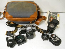 Olympus OM 10 35mm Camera Zuiko 50mm lens Star-D Lens 28mm  28-80mm Parts Only