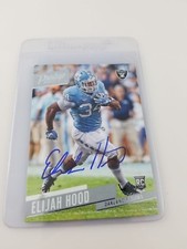 Elijah Hood Oakland Raiders Panini Prestige 2017 206 RC Rookie Card Auto. rookie card picture