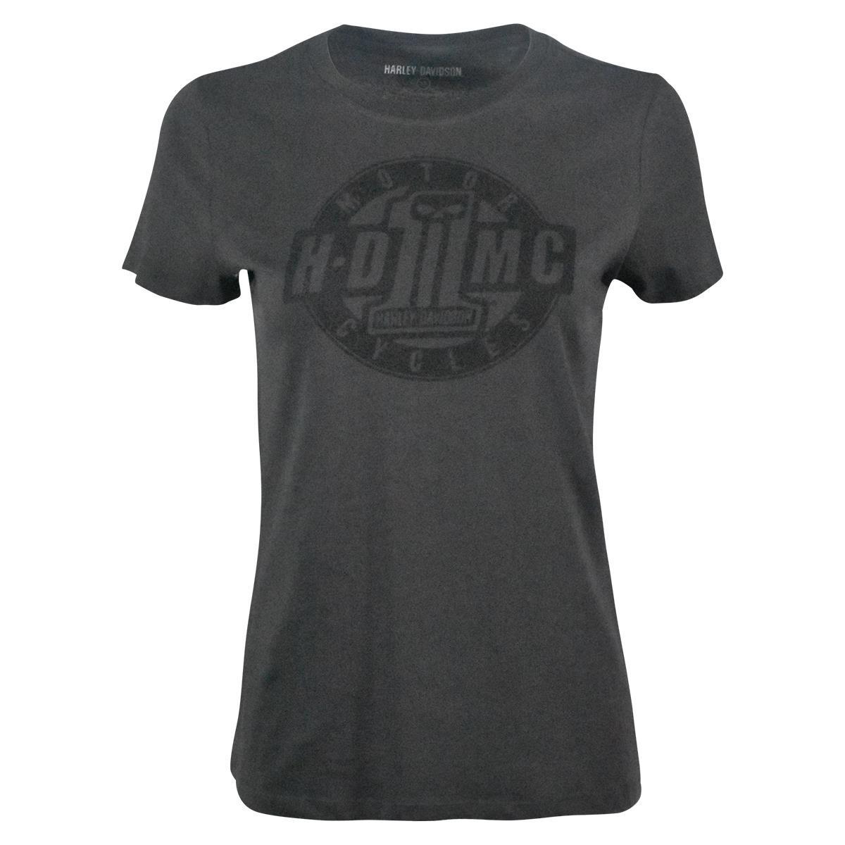 Harley-Davidson Women's T-Shirt Charcoal HDMC #1 Short Sleeve (S01)