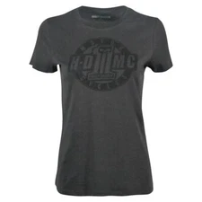 Harley-Davidson Women's T-Shirt Charcoal HDMC #1 Short Sleeve (S01)