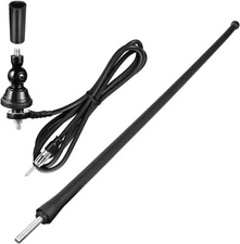 Universal  Flexible Rubber Antenna Mast w/ Ball Base Car Audio Stereo Radio 16"