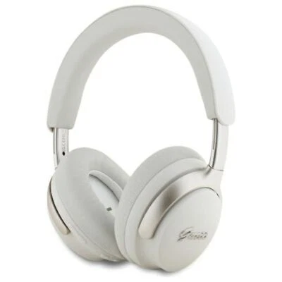 Guess Bluetooth 5.3 Wireless Kopfhörer Metal Script Logo Beige - Bild 1 von 4