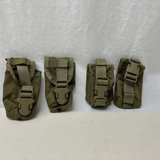 x4 Used Eagle Industries Allied Frag & Flashbang Grenade Pouch Lot Khaki SFLCS
