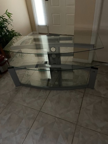 3 Tier Bell'o glass Tv Entertainment stand | eBay