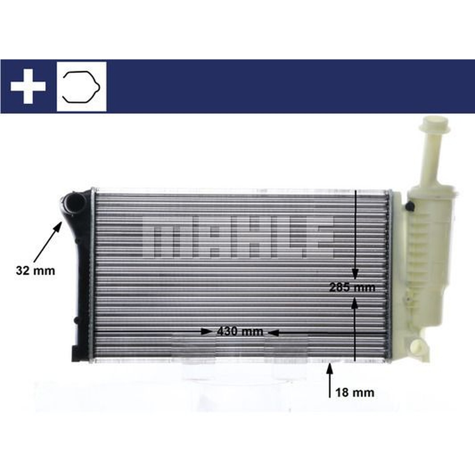 Mahle Engine Cooling Radiator CR 10 000S - Genuine OE Quality for Fiat