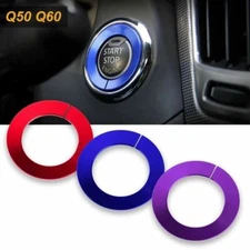 Engine Start Stop Push Button Knob Key Switch decor ring trim for Infiniti - Red