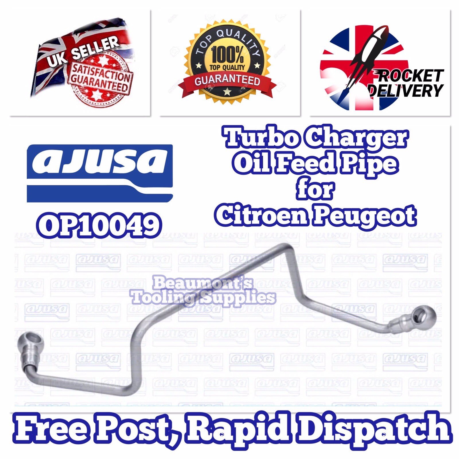 AJUSA OP10049 Replacement Turbo Oil Feed Pipe for Citroen Peugeot *FREE POST*