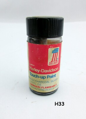 Vtg Harley Davidson Touch Up Glass Paint Bottle 1/2 Oz 98600-DZ AMF Char Slvr 33