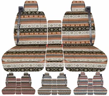 Truck Car Seat Covers Aztec/Boho design fits 03-06 Chevy Silverado 40-20-40 ISB