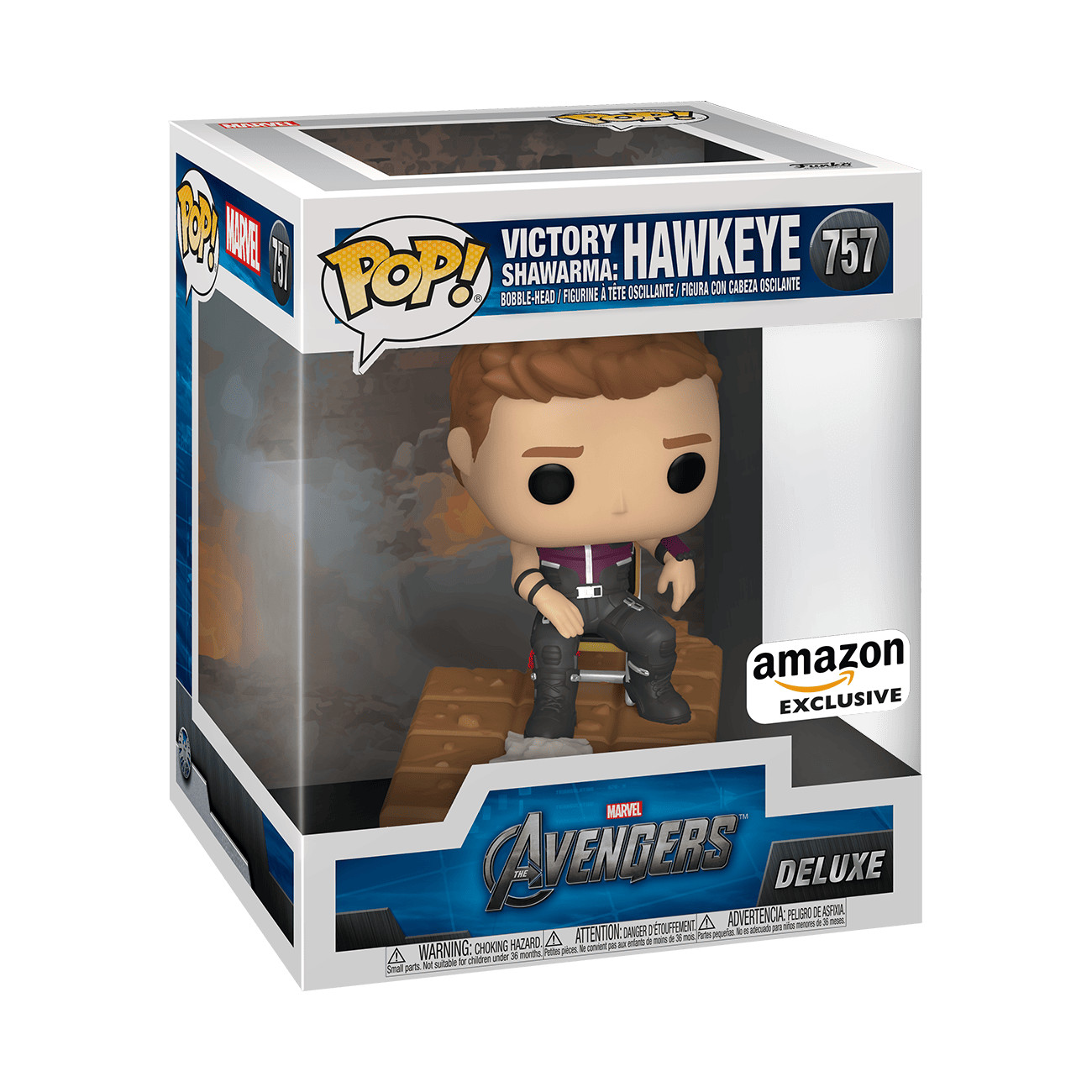 Funko Pop! Deluxe: Marvel - Victory Shawarma: Hawkeye - Amazon (AM) (Exclusive) #757