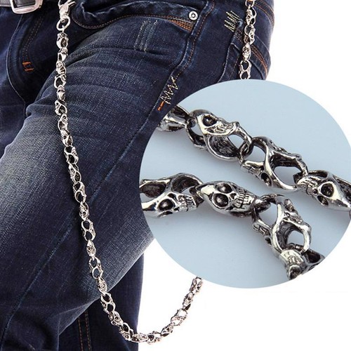 Biker Skull Chain Jeans Wallet Ghost 