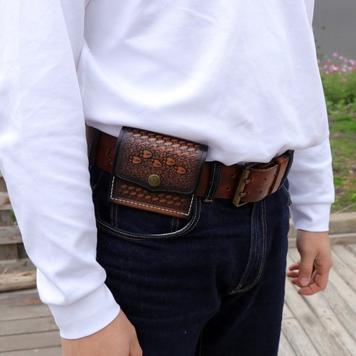 TOURBON Shooting Leather .22LR Shells Belt Pouch Rifle Bullets Holder Ammo Carry - Picture 13 of 24