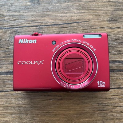 Nikon COOLPIX S6200 Digital Camera 16.0MP Red 10x Optical Zoom