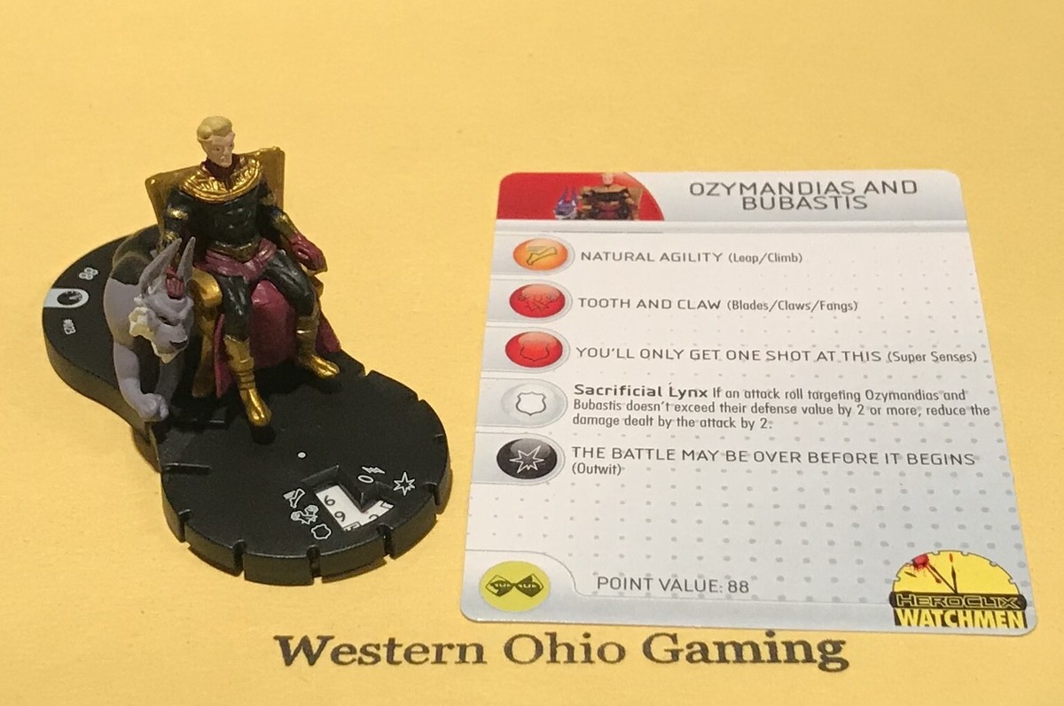 Heroclix Watchmen Ozymandias and Bubastis #023 NEW from 