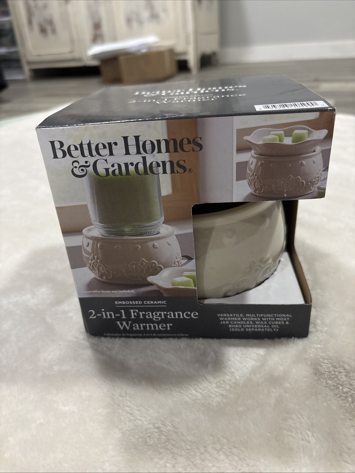 2 IN 1 FRAGRANCE WARMER*JAR CANDLES/WAX MELTS*BETTER HOMES & GARDENS NEW