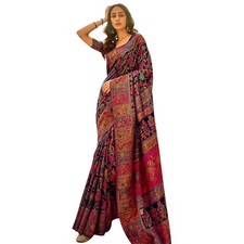 Women's Cotton Patola Saree with Blouse Piece