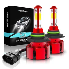 4-Side 9006 LED Headlight Bulb Conversion Kit Low Beam 6000K White Super Bright