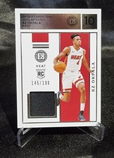 KZ Okpala 2019-20 Encased Rookie Jersey #'d 145/199 Heat RC 10 Label Materials